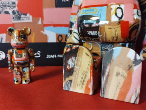 MEDICOM TOY BEARBRICK - ANDHY WHAROL & JEAN-PIERRE BASQUIAT - (V2 - DENTURES)