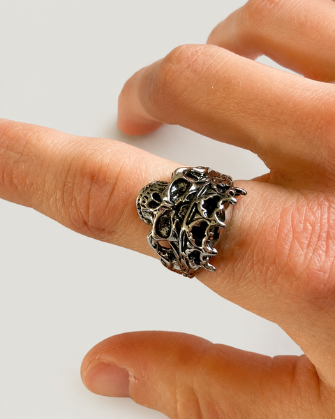 Anillo Unisex - Calavera con su Corona - AUNEA