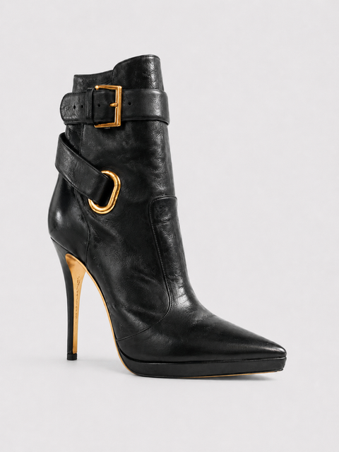 Botines Tacón de Aguja + Suelas Doradas - BARBARA BUI