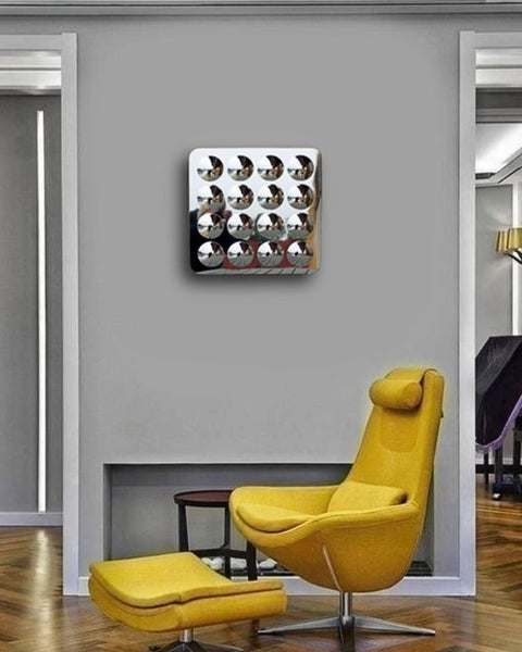 Espejo escultural “Bubble Mirror” 3D – Plexiglas cromado - GABRIEL BRISAN | AVA DESIGN