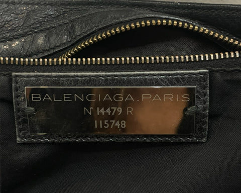 Bolso de cuero negro/azul petróleo - City - BALENCIAGA