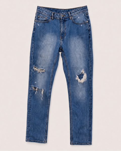 Jeans CHEAP MONDAY de mujer azul con rotos talla 26 32