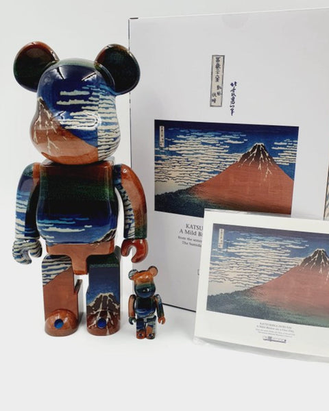 MEDICOM TOY BEARBRICK - KATSUSHIKA HOKUSAI - THIRTY SIX VIEWS OF MONT FUJI - FINE BREEZY DAY