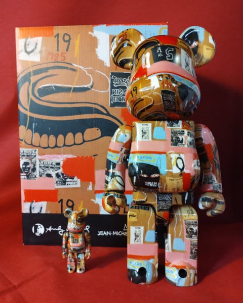 MEDICOM TOY BEARBRICK - ANDHY WHAROL & JEAN-PIERRE BASQUIAT - (V2 - DENTURES)
