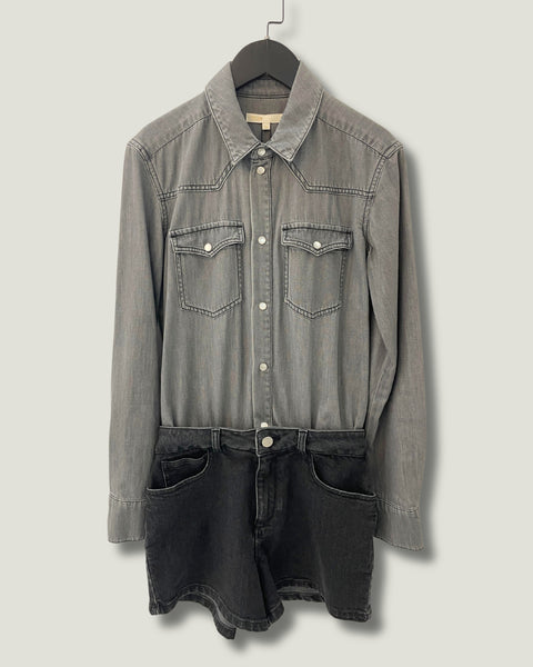 Mono corto de 2 piezas en tejano - MAJE