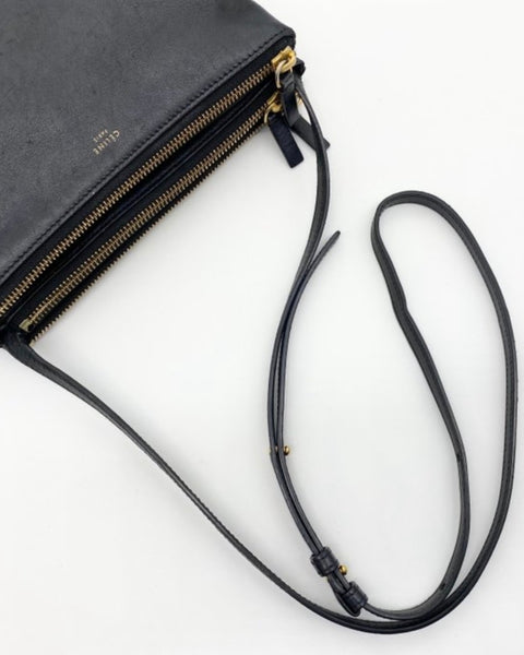 Céline Trio Petit Modelo – Bolso bandolera de cuero negro - CÉLINE