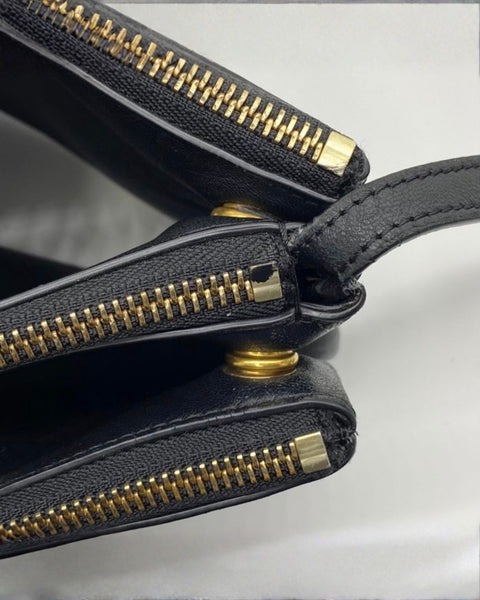 Céline Trio Petit Modelo – Bolso bandolera de cuero negro - CÉLINE