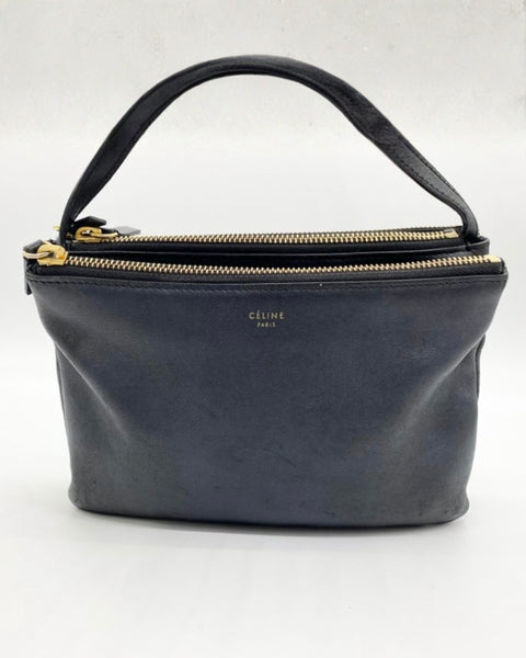 Céline Trio Petit Modelo – Bolso bandolera de cuero negro - CÉLINE