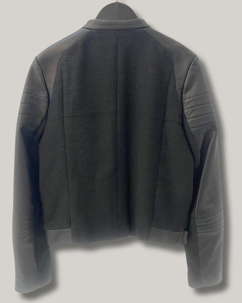 Chaqueta tejido/cuero - MAJE