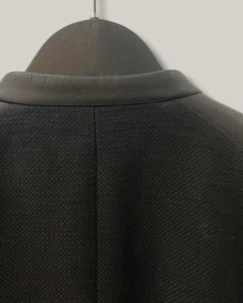 Chaqueta tejido/cuero - MAJE