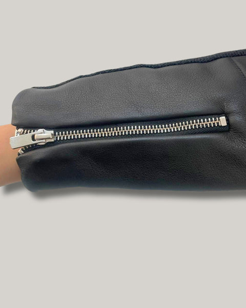 Chaqueta tejido/cuero - MAJE