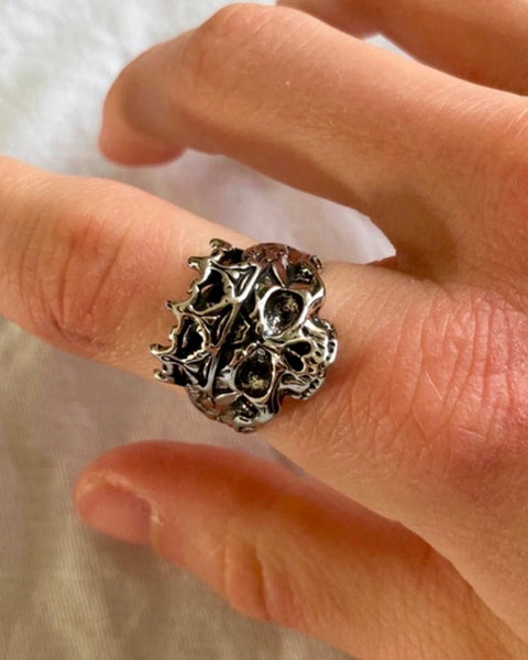 Anillo Unisex - Calavera con su Corona - AUNEA