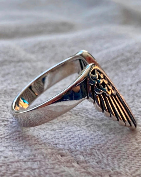 Anillo unisex con alas de angel | talla ajustable - AUNEA