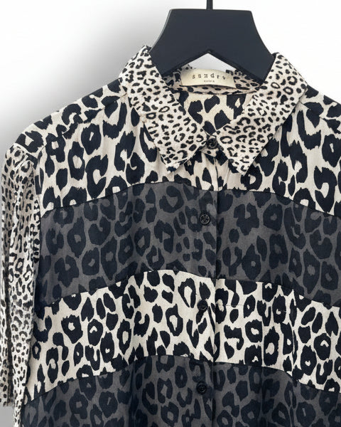 Camisa mangas cortas 100% seda - SANDRO