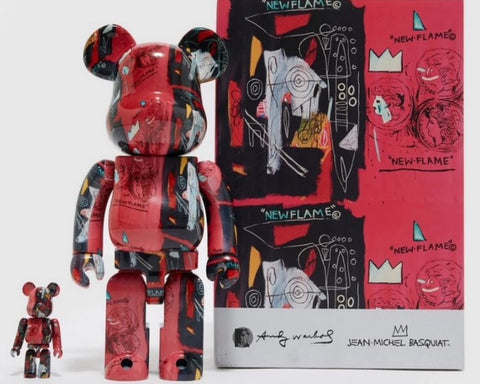 MEDICOM TOY BEARBRICK - JEAN-MICHEL BASQUIAT & ANDY WARHOL