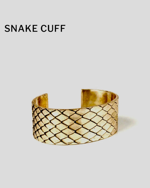Brazalete unisex de plata - CORPUS CHRISTI - SNAKE SKIN