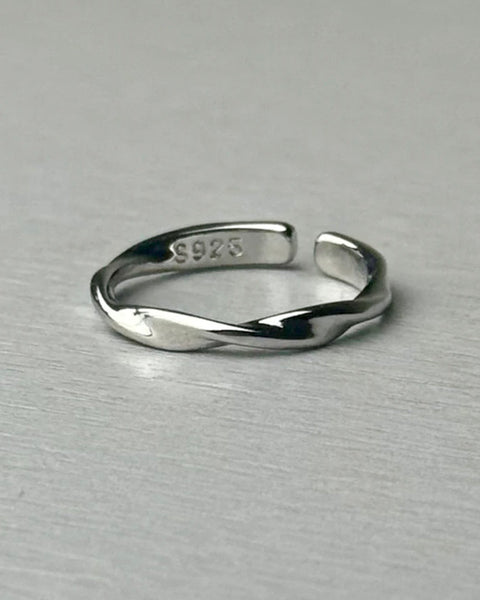 Anillo retorcido en plata - ARGENT