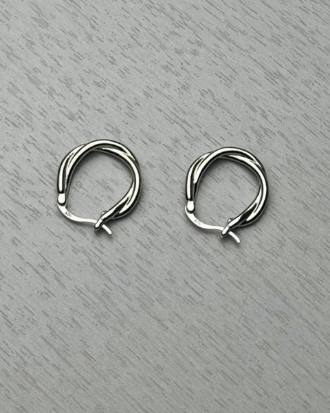 Pendientes retorcidos en plata - ARGENT