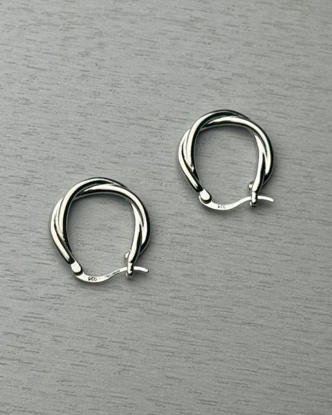Pendientes retorcidos en plata - ARGENT