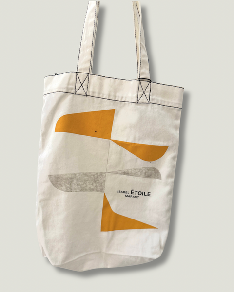 Bolso tote Isabel Marant Étoile de algodón crudo y naranja