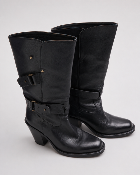 Botas Altas con Hebillas Doradas - BARBARA BUI