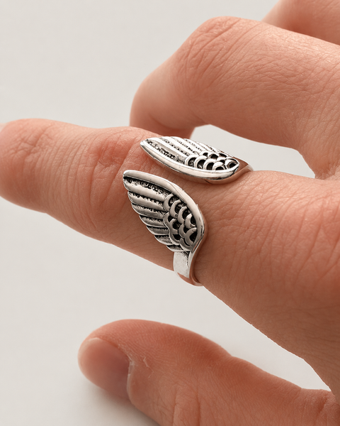Anillo unisex con alas de angel | talla ajustable - AUNEA
