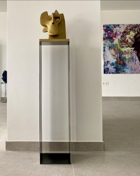 Peana escultórica de acero negro - José Soler Navarro