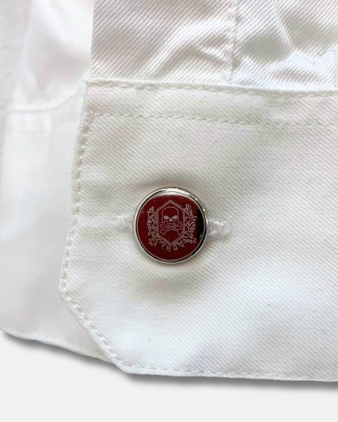 Gemelos de metal con el escudo de THE KOOPLES grabado