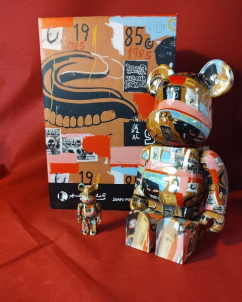 MEDICOM TOY BEARBRICK - ANDHY WHAROL & JEAN-PIERRE BASQUIAT - (V2 - DENTURES)