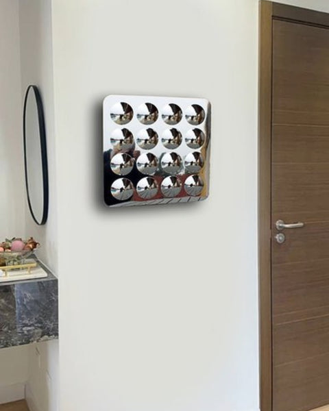 Espejo escultural “Bubble Mirror” 3D – Plexiglas cromado - GABRIEL BRISAN | AVA DESIGN