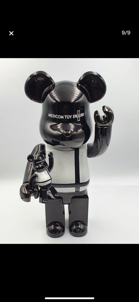 MEDICOM TOY BEARBRICK - MEDICOMTOY PLUS - BLACK CHROME 2021