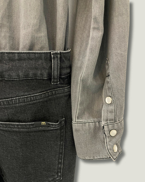 Mono corto de 2 piezas en tejano - MAJE