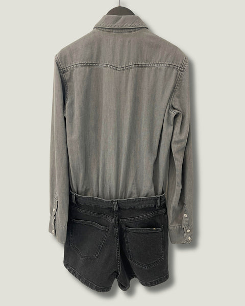 Mono corto de 2 piezas en tejano - MAJE