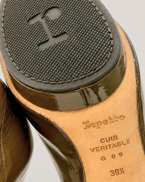 Tacones altos en cuero charol con cordones - REPETTO