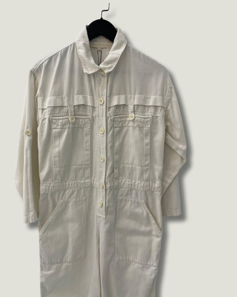 Mono de entretiempo en color blanco roto - MAJE