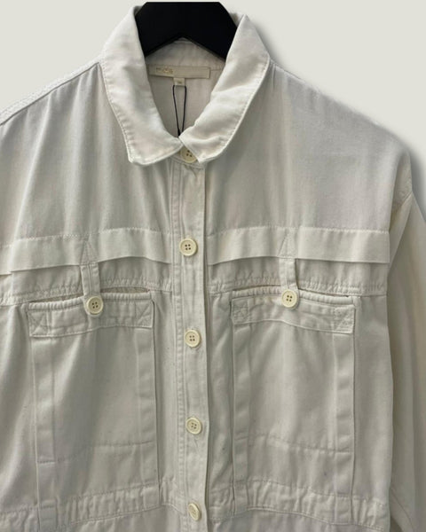 Mono de entretiempo en color blanco roto - MAJE