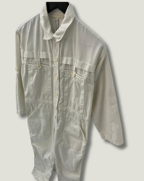 Mono de entretiempo en color blanco roto - MAJE