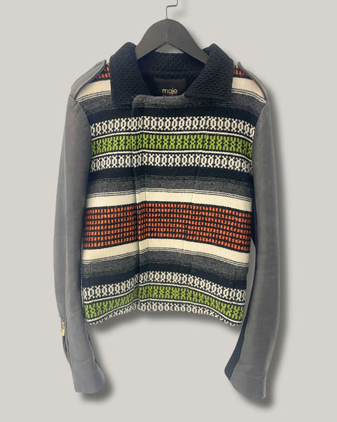 Chaqueta de motociclista tejida al estilo mexicano - MAJE