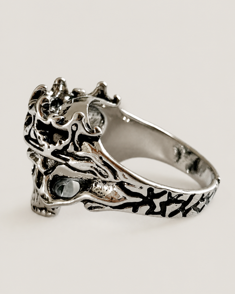 Anillo Unisex - Calavera con su Corona - AUNEA