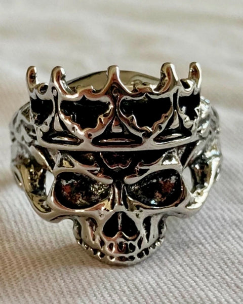 Anillo Unisex - Calavera con su Corona - AUNEA