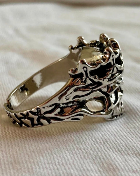 Anillo Unisex - Calavera con su Corona - AUNEA