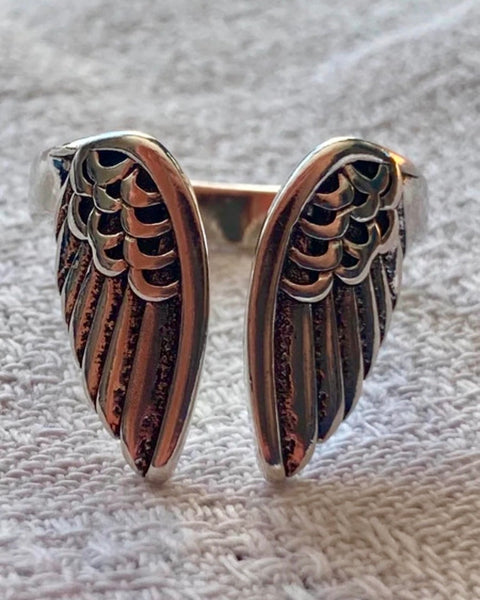 Anillo unisex con alas de angel | talla ajustable - AUNEA