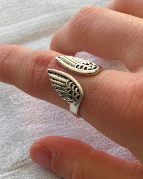 Anillo unisex con alas de angel | talla ajustable - AUNEA
