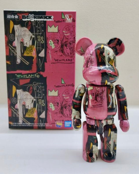 MEDICOM TOY BEARBRICK - ANDY WARHOL & JEAN MICHEL BASQUIAT - CHOGOKIN (ACERO)