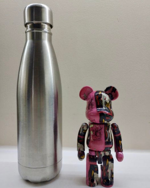 MEDICOM TOY BEARBRICK - ANDY WARHOL & JEAN MICHEL BASQUIAT - CHOGOKIN (ACERO)