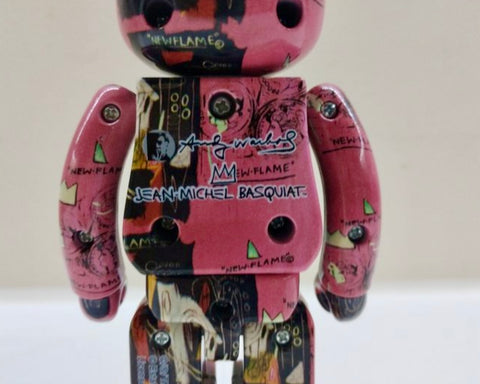 MEDICOM TOY BEARBRICK - ANDY WARHOL & JEAN MICHEL BASQUIAT - CHOGOKIN (ACERO)