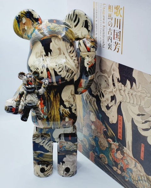MEDICOM TOY BEARBRICK - THE HUNTED OLD PALACE AT SOMA - UTAGAWA KUNIYOSHI - TOSHUSAI