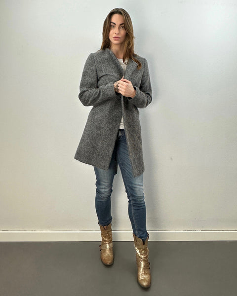 Abrigo de pelo gris - ISABEL MARANT
