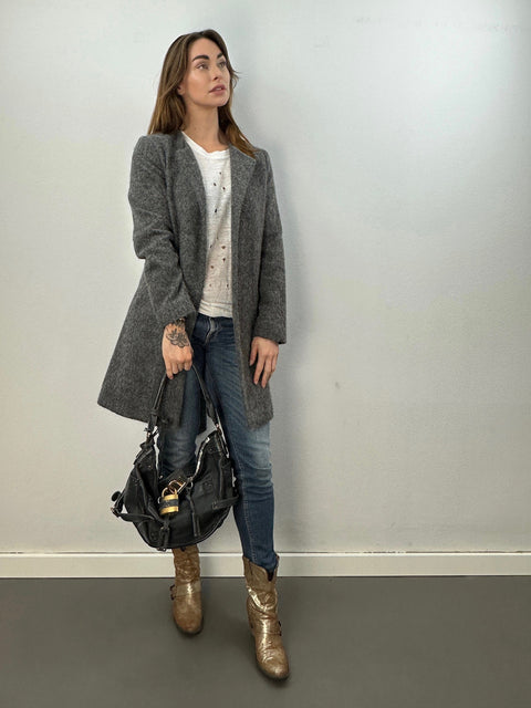 Abrigo de pelo gris - ISABEL MARANT