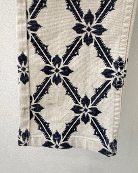 Jeans slim estampados ISABEL MARANT en blanco y azul – XS/34